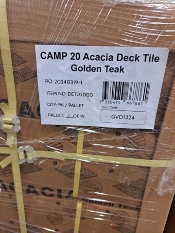 1386374-3 Decktile Golden Teak 10 pack 96 pcs