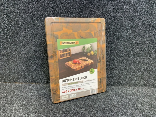 1393832-5 Skärbräda Interbuild Golden Teak 400x300x40mm