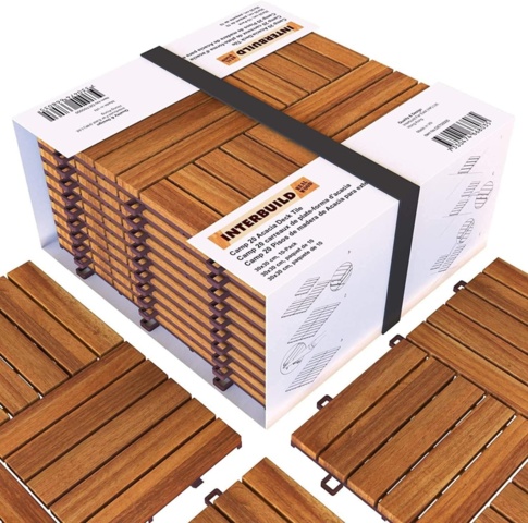 1386374-1 Decktile Golden Teak 10 pack 96 pcs