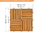 1386374-2 Decktile Golden Teak 10 pack 96 pcs
