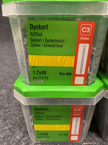 1395267-2 10 st Förpacknignar Dyckert och Slagspik, Essve