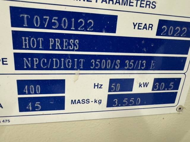 1199517-4 Veneer press Orma NPC/DIGIT 3500/S