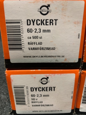 1396117-2 Ca 10.000 st Dyckert 40-1.7 & 60-2.3mm, Skyllberg