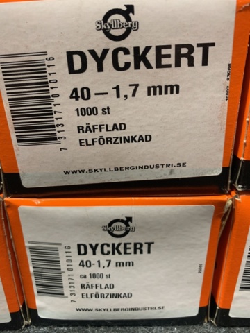 1396117-3 Ca 10.000 st Dyckert 40-1.7 & 60-2.3mm, Skyllberg