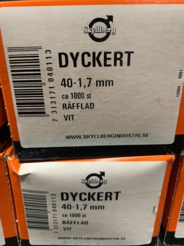 1396117-6 Ca 10.000 st Dyckert 40-1.7 & 60-2.3mm, Skyllberg