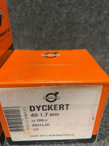 1396117-7 Ca 10.000 st Dyckert 40-1.7 & 60-2.3mm, Skyllberg
