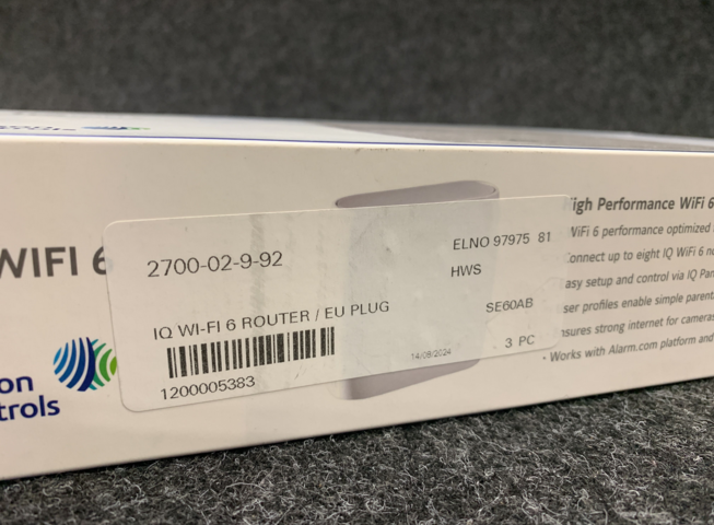 1396614-6 Wi-Fi 6 router / EU plug IQ, Johnson Controls