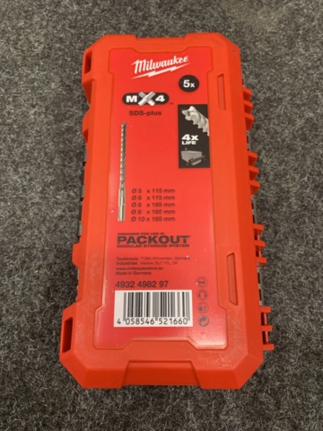 1396715-4 3 st Hammarborrset SDS+ MX4 Milwaukee