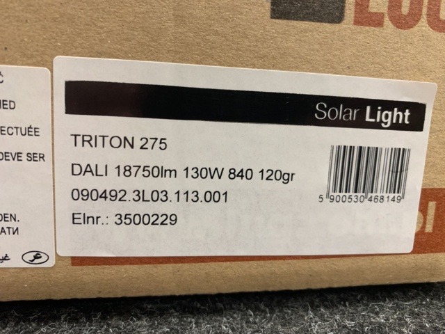 1396809-4 Industriarmatur Highbay LUG 275 LED DALI 18750LM 130W 840 120°