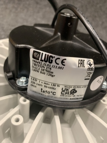 1396809-12 Industriarmatur Highbay LUG 275 LED DALI 18750LM 130W 840 120°