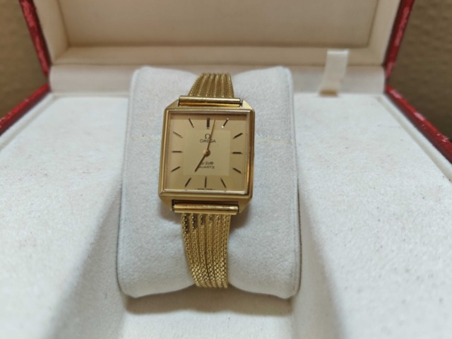 1130244-2 Guldpläterat armbandsur Omega De Ville Quartz