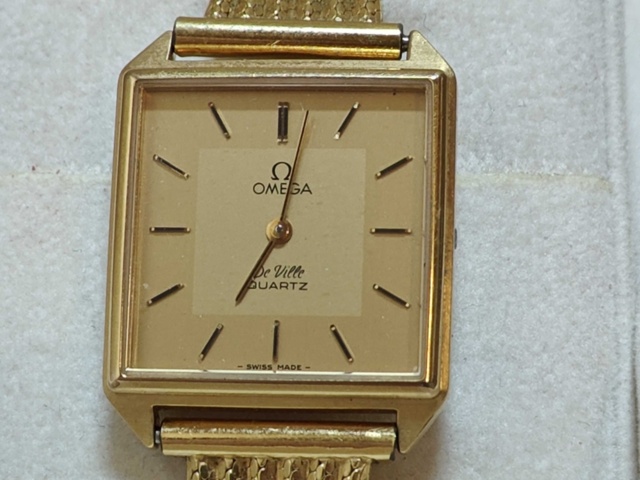 1130244-3 Guldpläterat armbandsur Omega De Ville Quartz