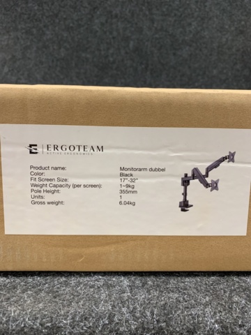 1397073-4 Monitor arm double gas elite (black)