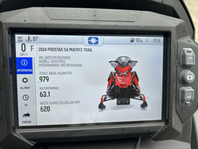 1377897-22 Snöskoter Polaris Nordic Pro S4 146 7S -2024 (979km)