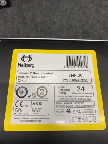 1399664-3 2 st Hörselskydd Hellberg SECURE 2