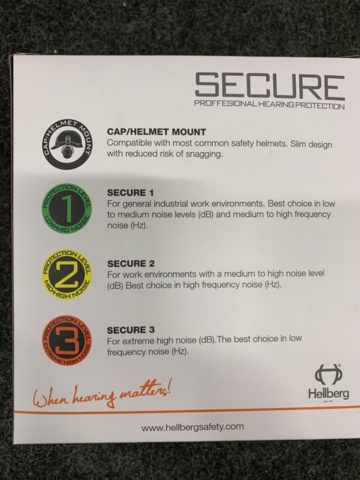 1399664-4 2 st Hörselskydd Hellberg SECURE 2