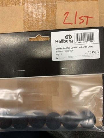 1399702-8 Hygiendynor & vindskydd för medhörnings-mikrofoner, Hellberg