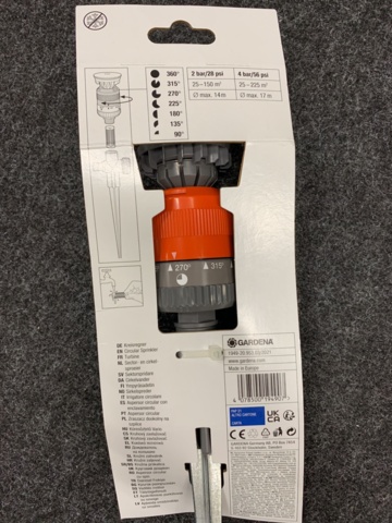 1399638-4 Sektorspridare, fröspade, kultivator & kopplingar, Gardena & Fiskars