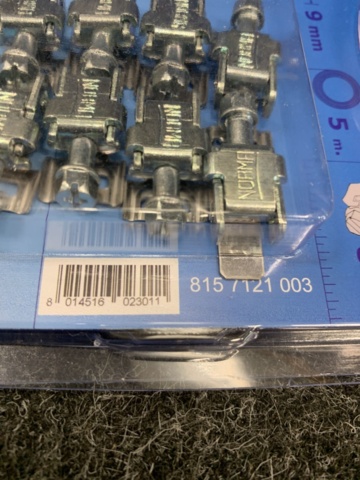 1399687-3 2 st Förpackningar Bandslangsklämma 9mm inklusive kopplingar, Norma