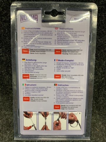 1399687-4 2 st Förpackningar Bandslangsklämma 9mm inklusive kopplingar, Norma