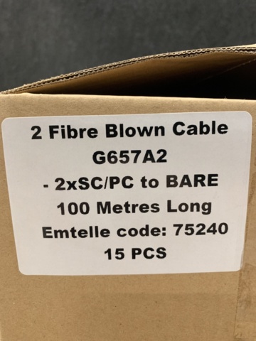 1400191-4 15 st rullar Fiberkabel 2FU 2xSCUPC, 100m