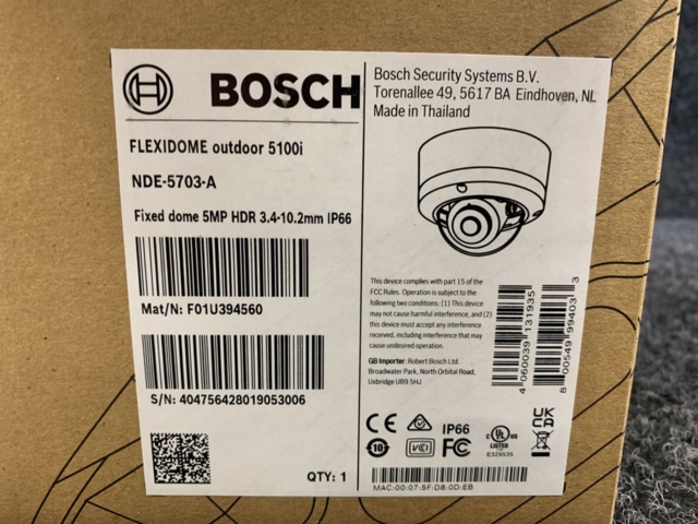 1400195-3 Övervakningskamera Bosch FLEXIDOME 5100i
