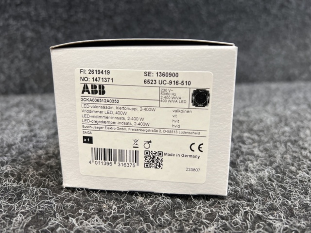 1400245-3 15 st LED-dimmer ABB SAGA 2-400VA