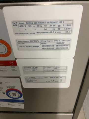 1400320-7 Kokgryta Electrolux Variomix  100L