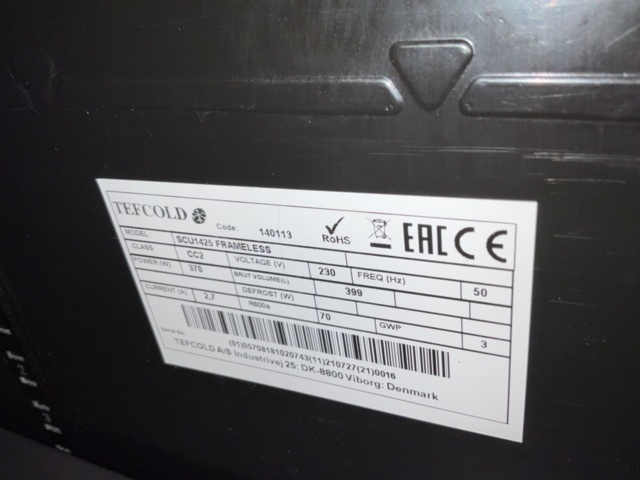 1400332-5 Displaykyl  Tefcold med tonat glas