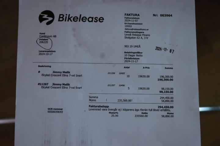 1295586-13 El-Cykel Crescent Elina 7-vxl svart