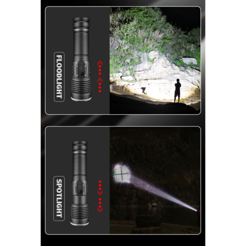 1401922-2 Ficklampa 1500 lumen med inbyggd Powerbank 5000mAh - Fri frakt