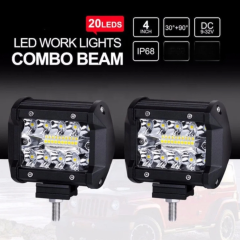 1402037-2 6 st LED Arbetsbelysning 60W - Fri frakt