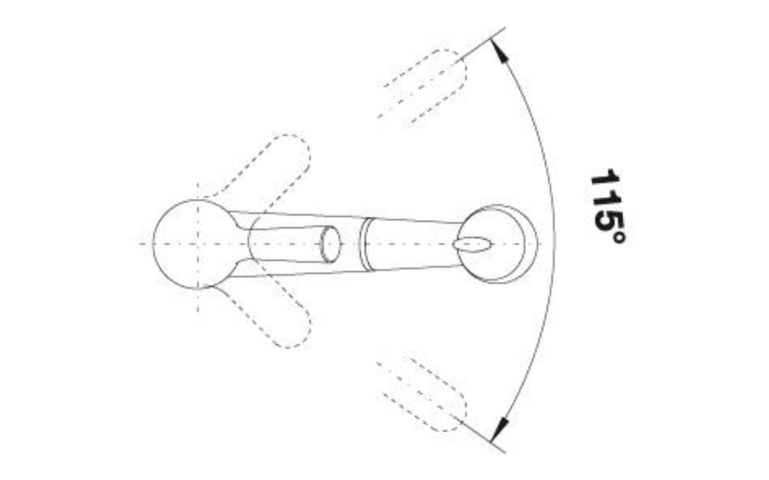 1369707-2 Köksblandare - Blanco Elipso-S, Stengrå, utdragbar pip