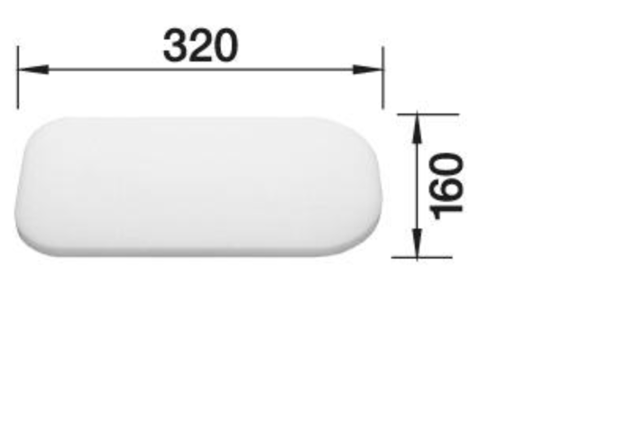 1369712-7 Skärbräda, 3 st - Blanco