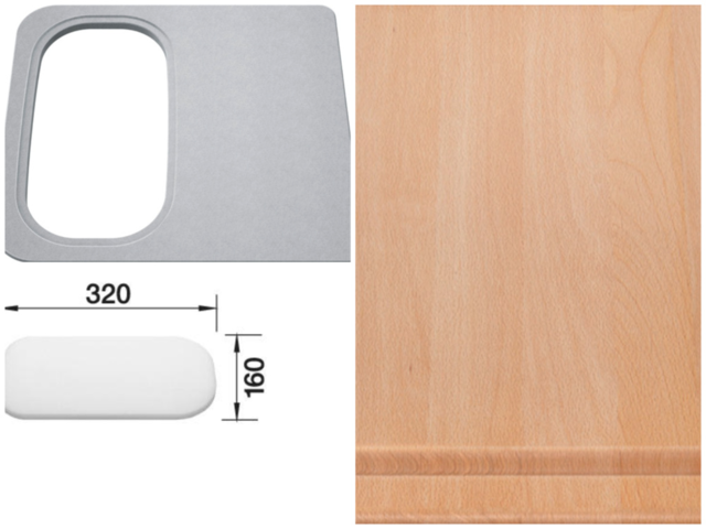 1369712-1 Skärbräda, 3 st - Blanco