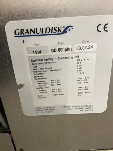 1400343-8 Granuldisk  GD 600 plus