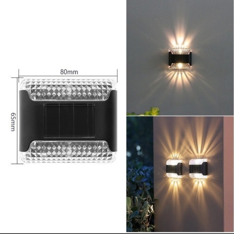 1402427-2 12 st Solcellsdrivna staket & fasadlampor - Fri frakt