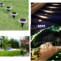 1402431-2 4 st Solcellsdriven Trädgårdsbelysning Puck - Fri frakt
