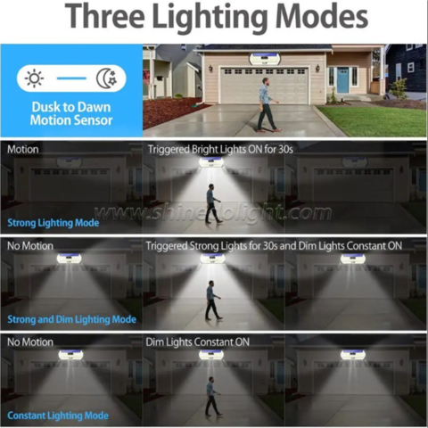 1402433-2 4 st Solcellsdrivna Utomhuslampor med Rörelsevakt - Fri frakt