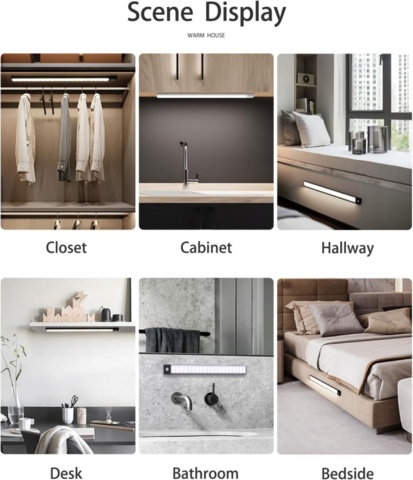 1402449-2 4 st LED-sensorlampor – 30 cm – Trådlös & laddningsbar - Fri frakt