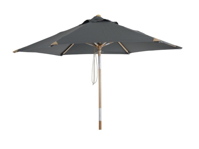 1401639-1 Träparasoll Brafab Trieste 2,5m Grå