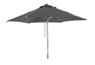 1401655 Wooden parasol Brafab Trieste 2.5m Grey
