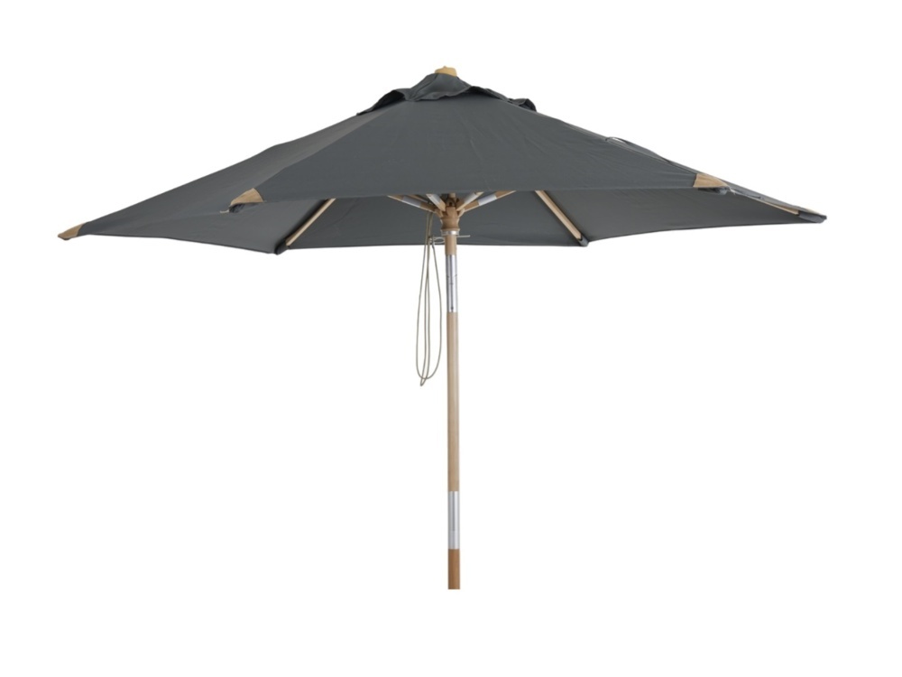 1401657-1 Wooden parasol Brafab Trieste 2.5m Grey
