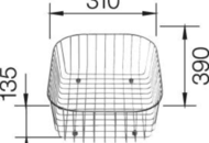 1369738 Diskkorg, 2 st - Blanco