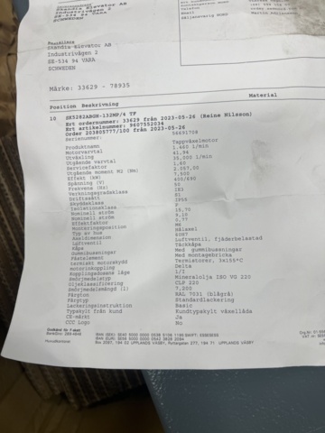 1402225-7 Tappväxelmotor Nord