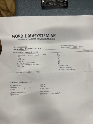 1402225-8 Tappväxelmotor Nord