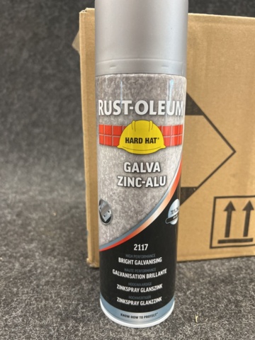 1402272-2 6 st burkar sprayfärg Rust-Oleum Galva Zink-Alu 2117