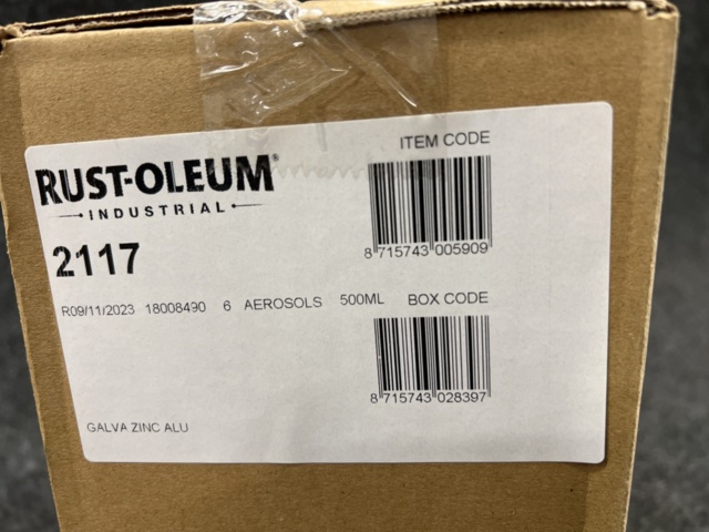 1402272-4 6 st burkar sprayfärg Rust-Oleum Galva Zink-Alu 2117