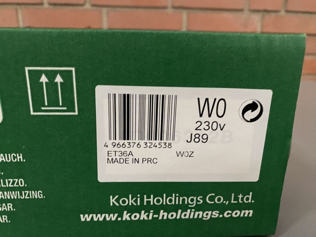 1404937-3 Nätadapter Hikoki ET36A MV 36V