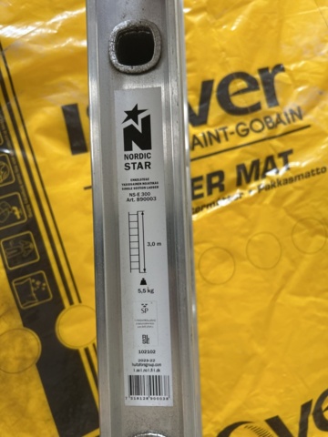 1377987-3 Aluminiumstege Nordic Star, Röjsåg Stihl FS 460C, termomatta Isover